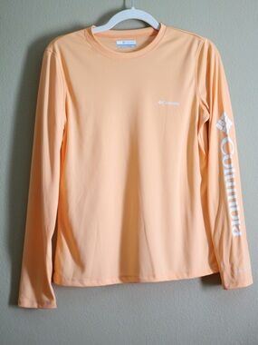 Columbia Peach Omni-Shade Long Sleeve Performance Shirt S